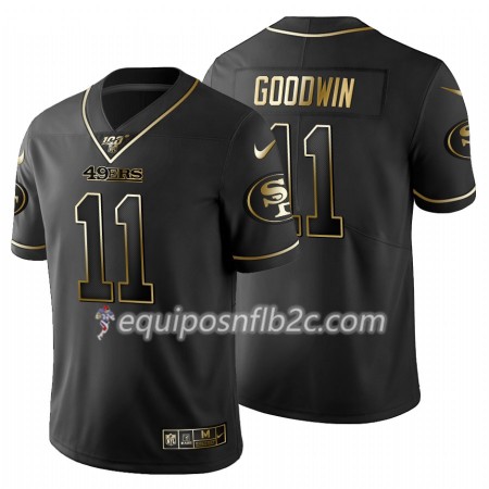 Camiseta Hombre NFL San Francisco 49ers Marquise Goodwin 11 Nike Negro Golden Edition Camiseta Hombre NFL San Francisco 49ers Marquise Goodwin 11 Nike Negro Golden Edition